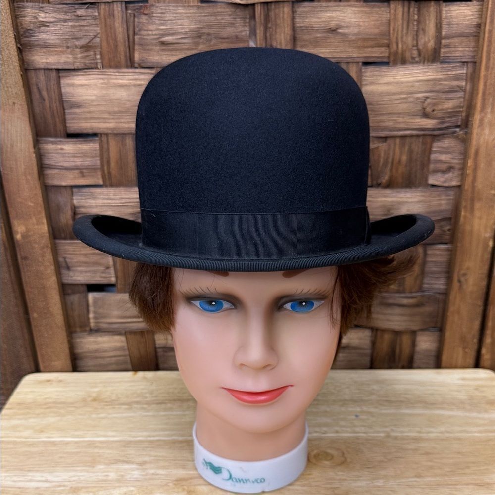 Wakefield London Vintage Fur Felt Black Bowler Derby Hat Extra Quality
